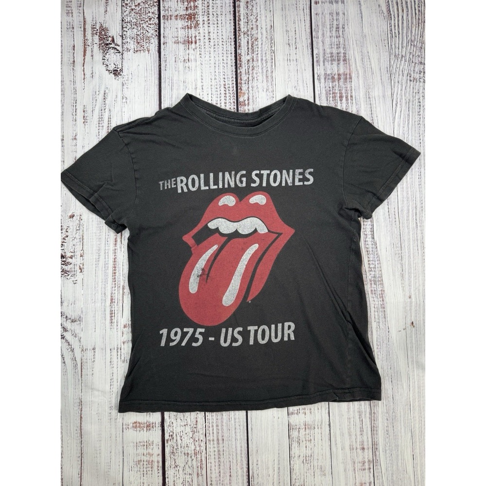The Rolling Stones Graphic T-Shirt Men's Short Sleeve Classic 1975 Size Small